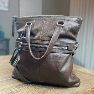 Fossil Dawson Leather Foldover Tote